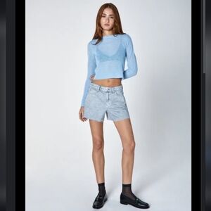 NWT Unpublished Laine Boyfriend Slouchy Shorts Size 30 Jean Denim